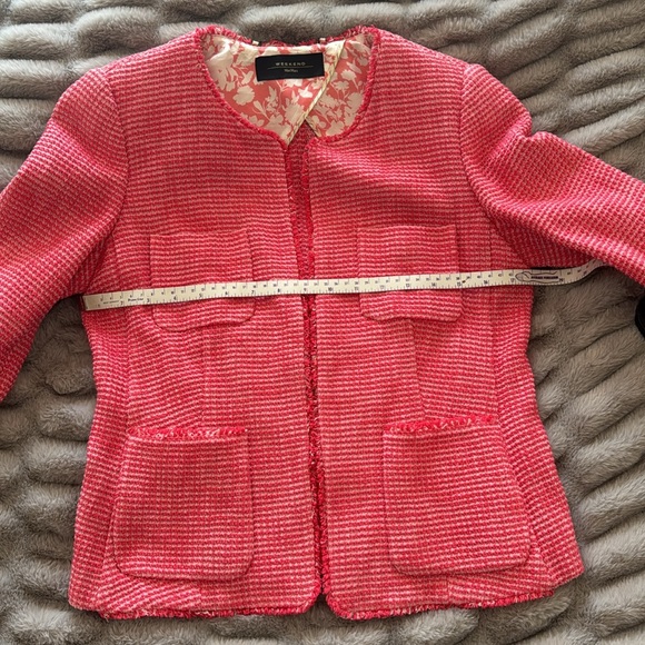 MaxMara Weekend Cotton-Blend Basketweave Jacket - Picture 8 of 9